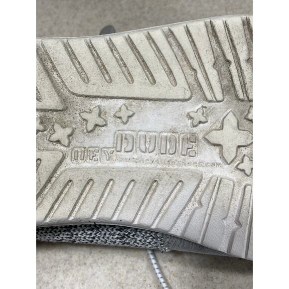 Hey Dude Men's Size 9 Wally -Tri Linen Grey Comfortable Casual Shoes - Picture 8 of 13